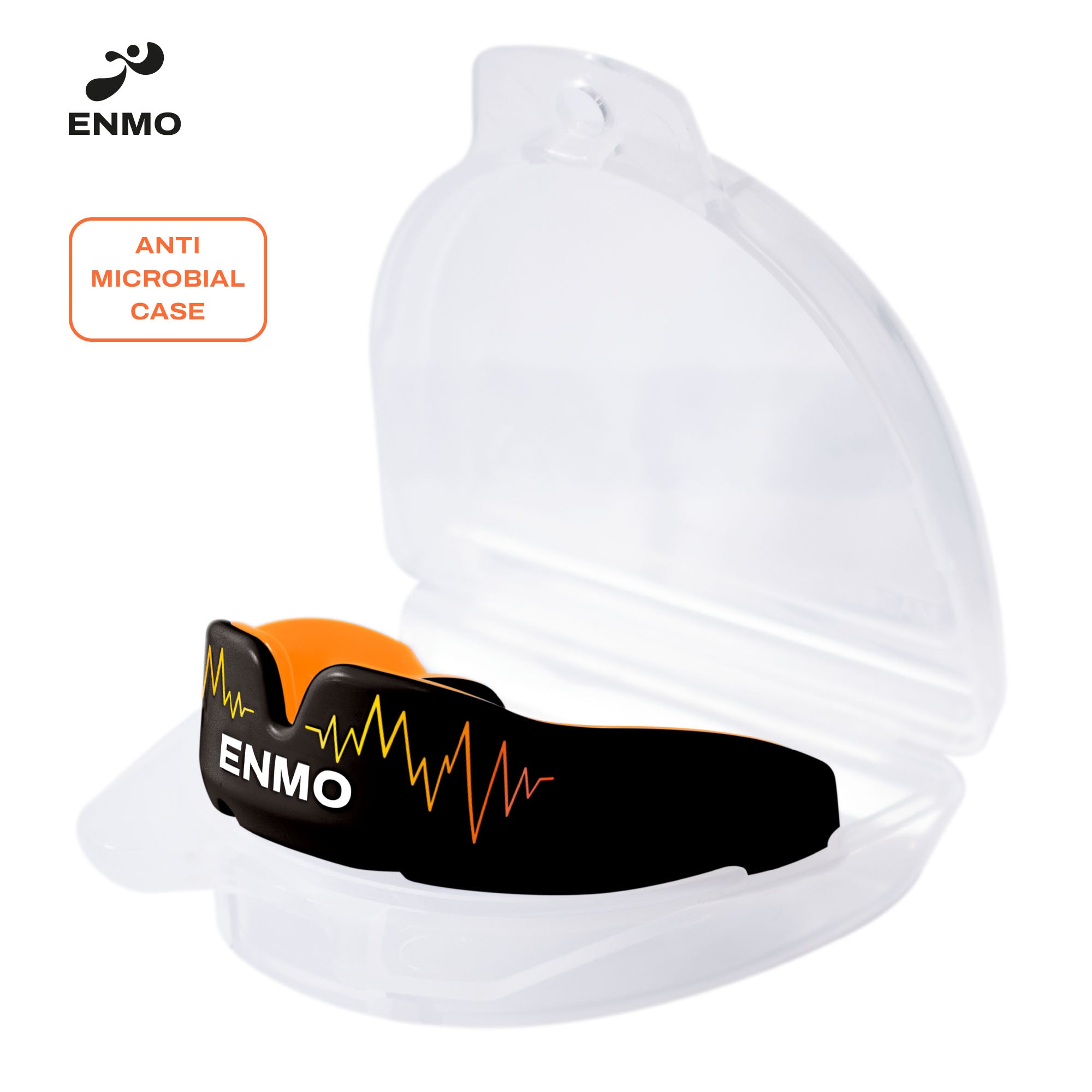 Enmo Maxilla Pro Mouthguard - Adult, Black/Orange