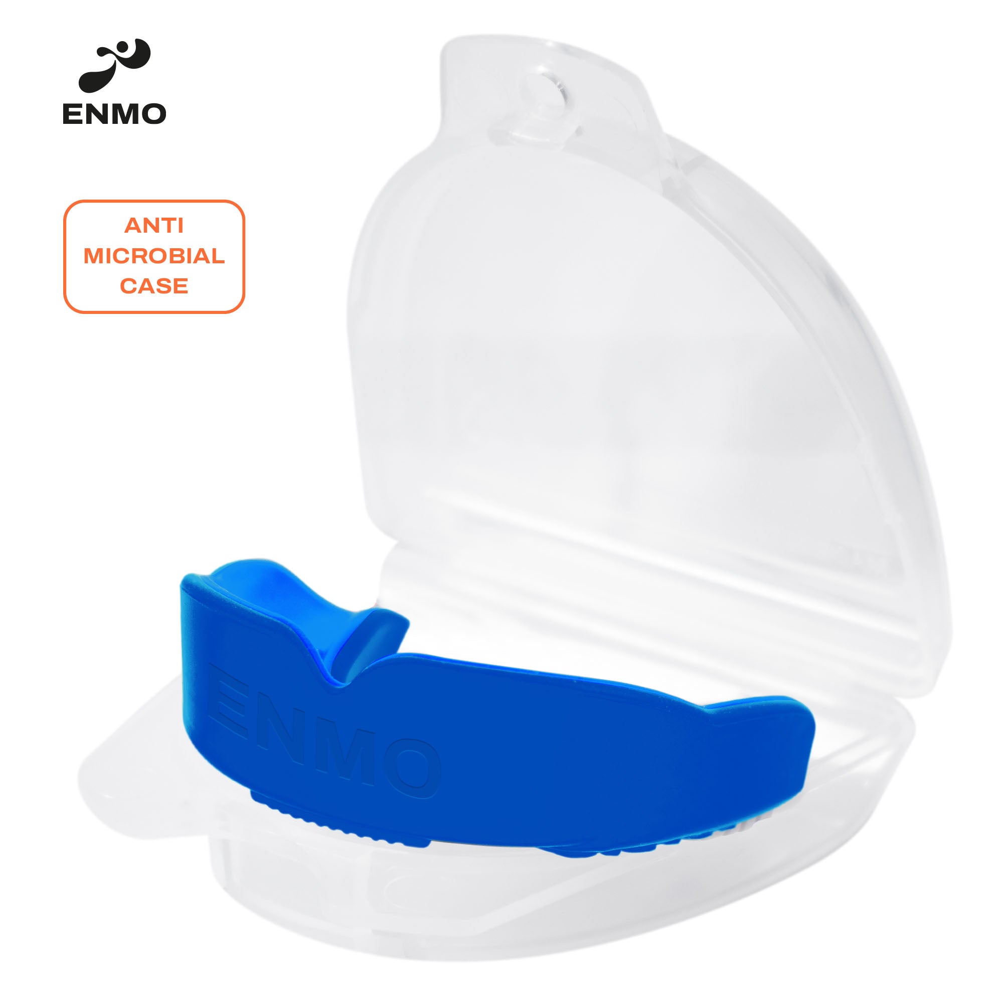 Protector Bucal Enmo Maxilla Gel - Adulto, Azul/Blanco