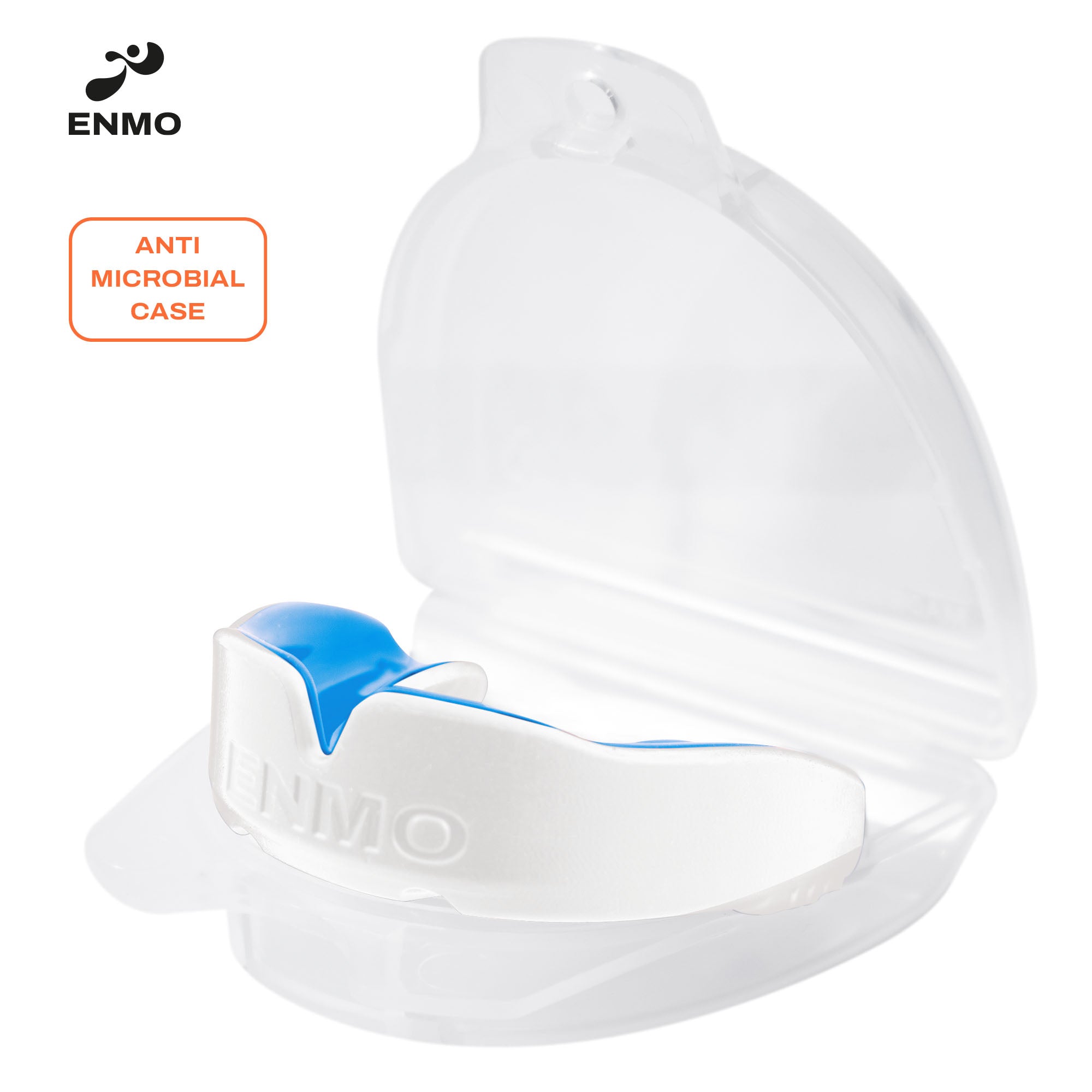 Protector Bucal Enmo Maxilla Gel - Adulto, Blanco/Azul