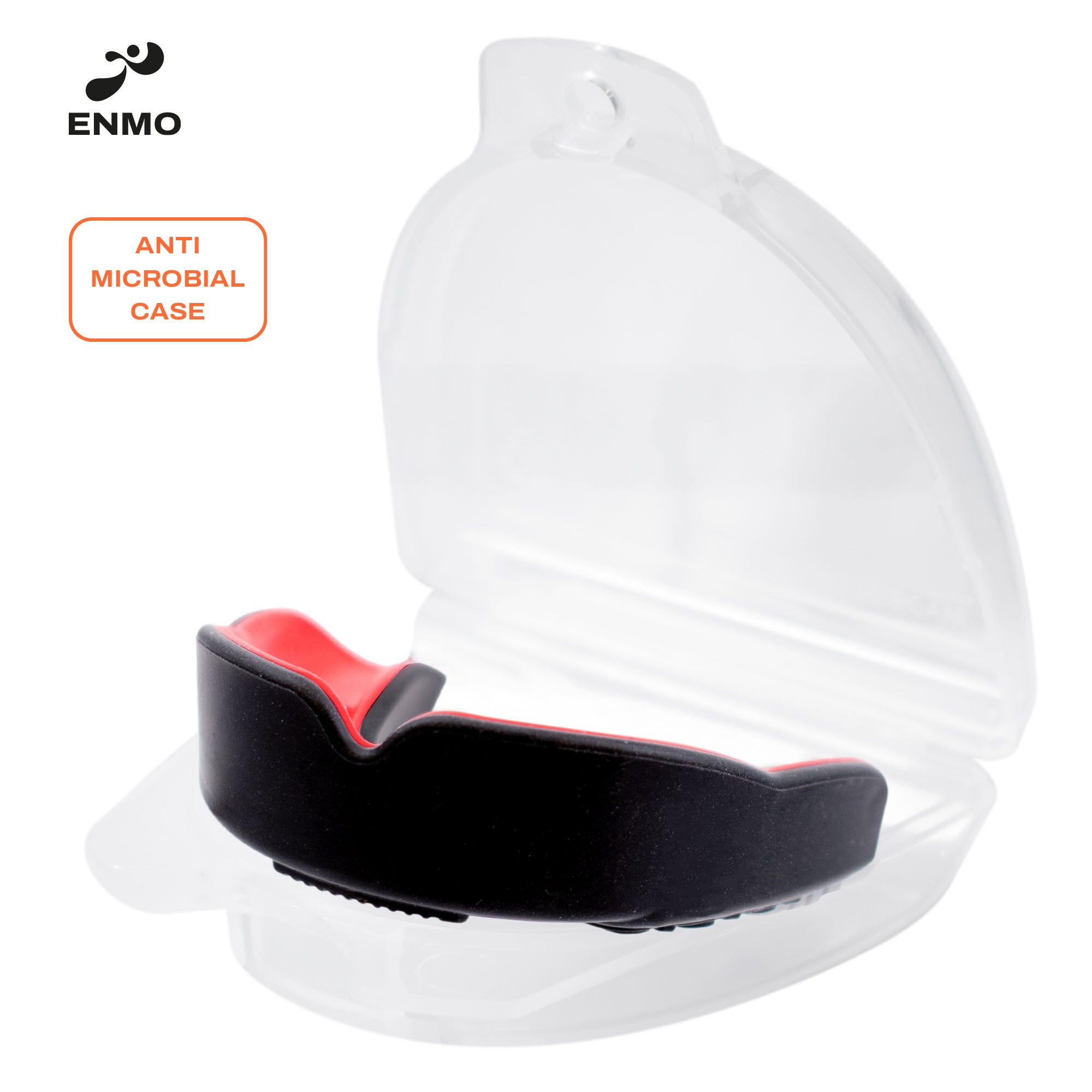 Protector bucal Enmo Maxilla Gel - Juvenil, negro/rojo