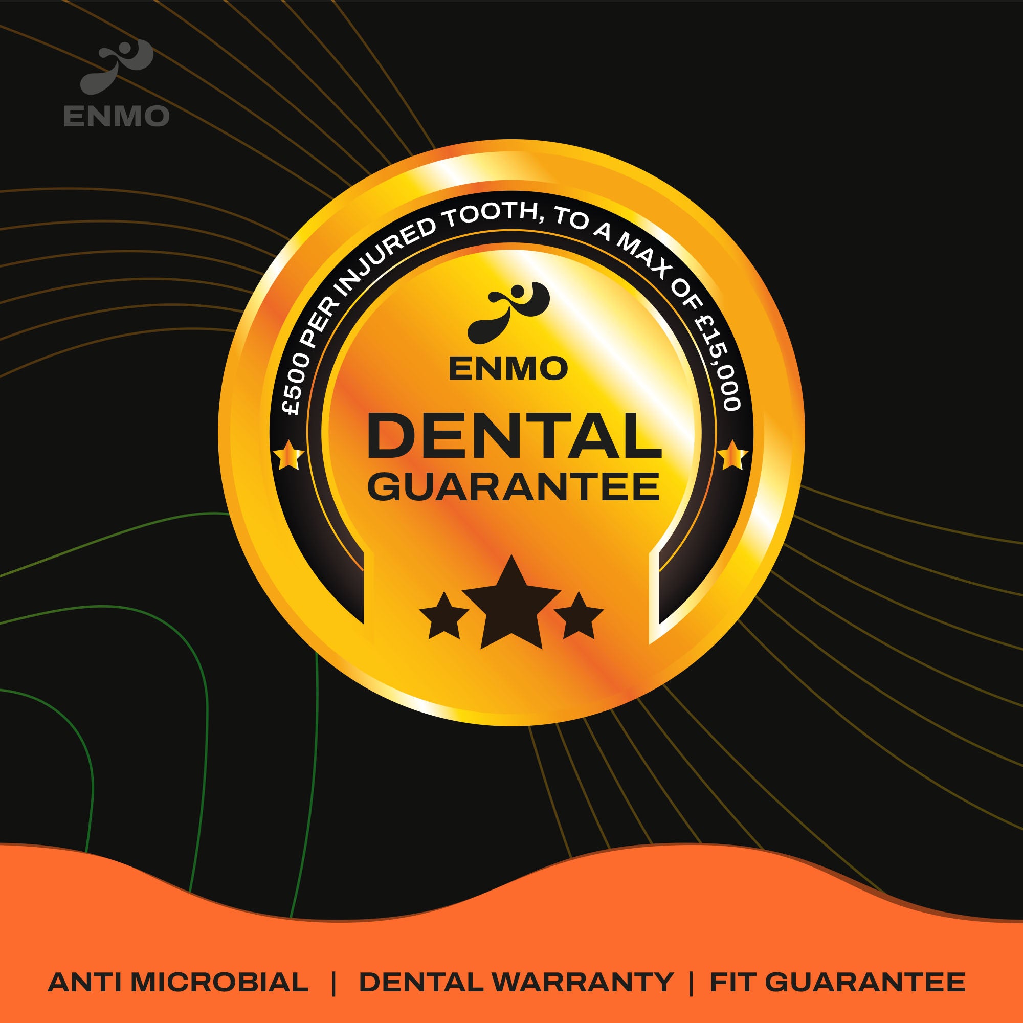 Enmo Maxilla Gel Mouthguard - Adult, White/Orange