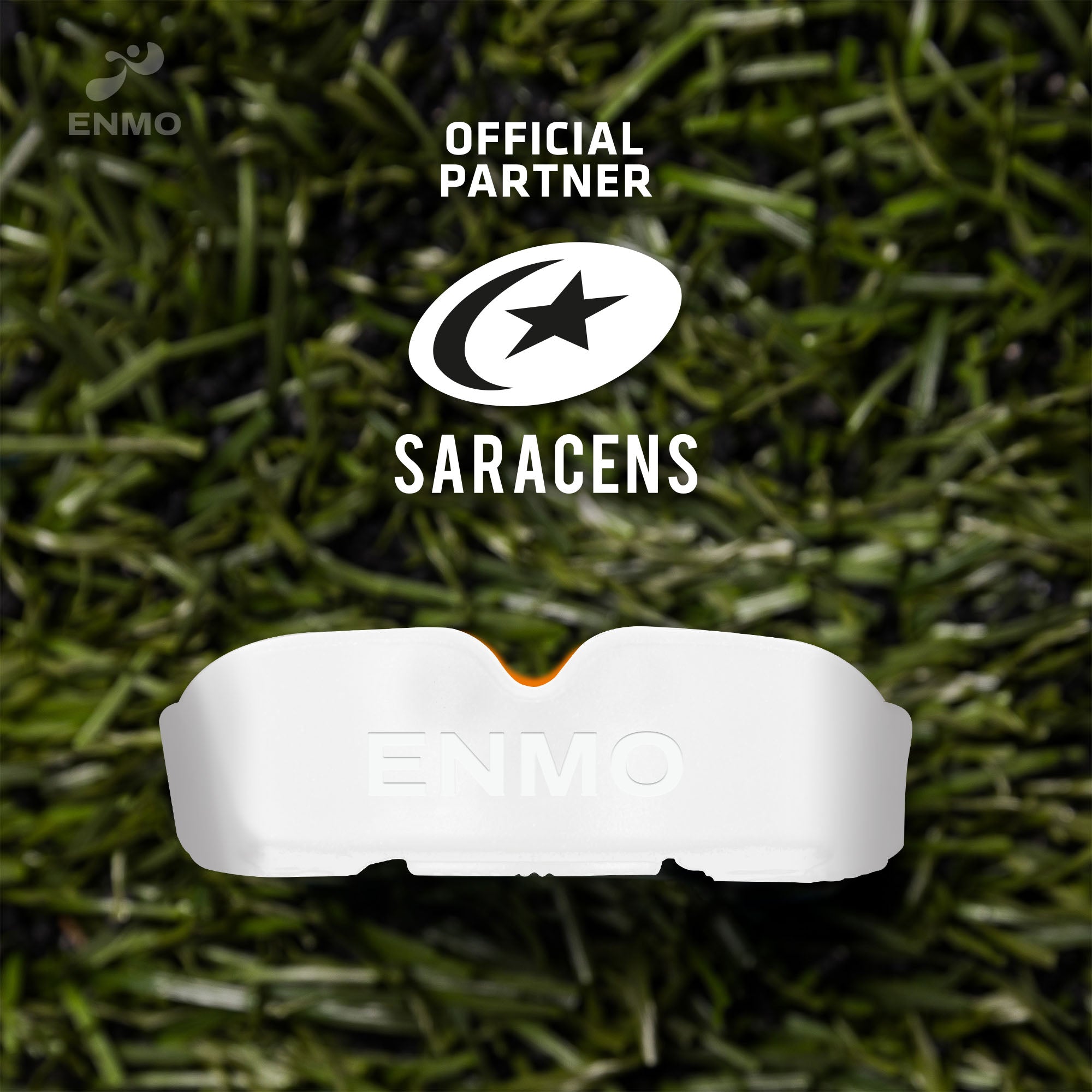 Enmo Maxilla Gel Mouthguard - Adult, White/Orange