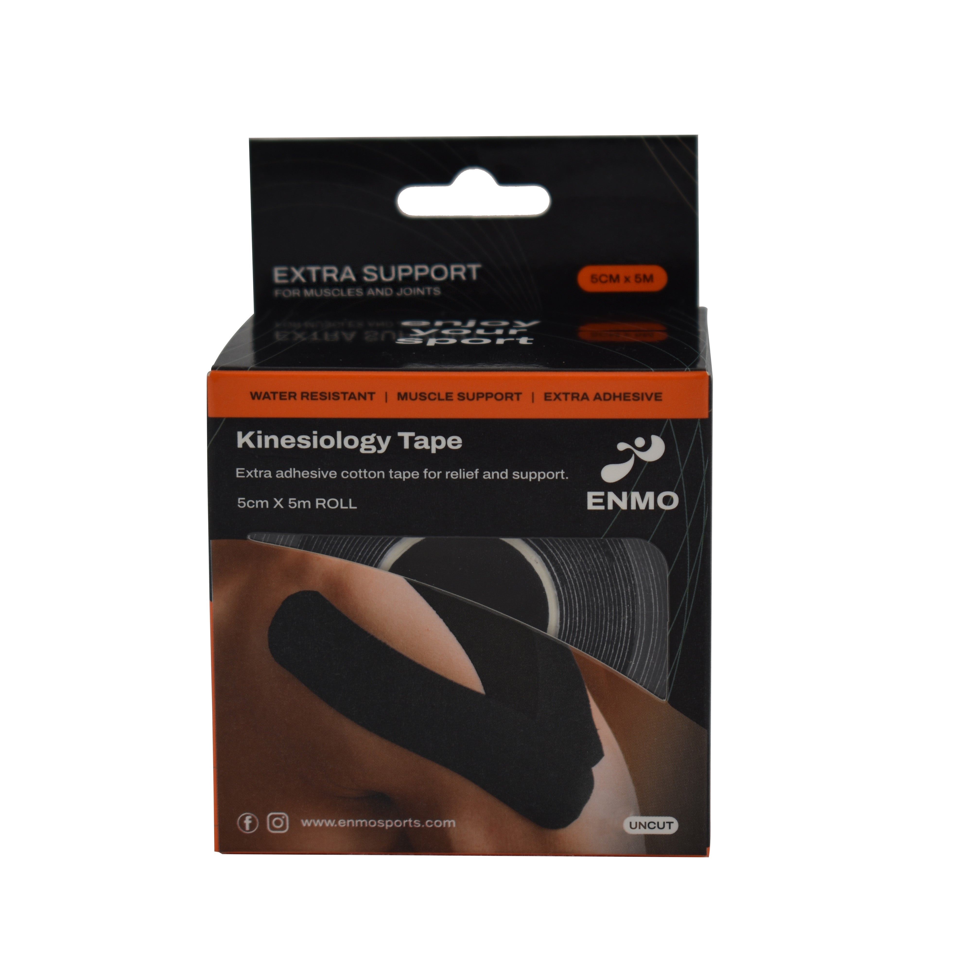 Box of Kinesiology Tape with ENMO branding on a white background